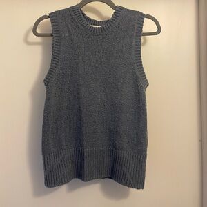 Vince slate blue sleeveless sweater XS